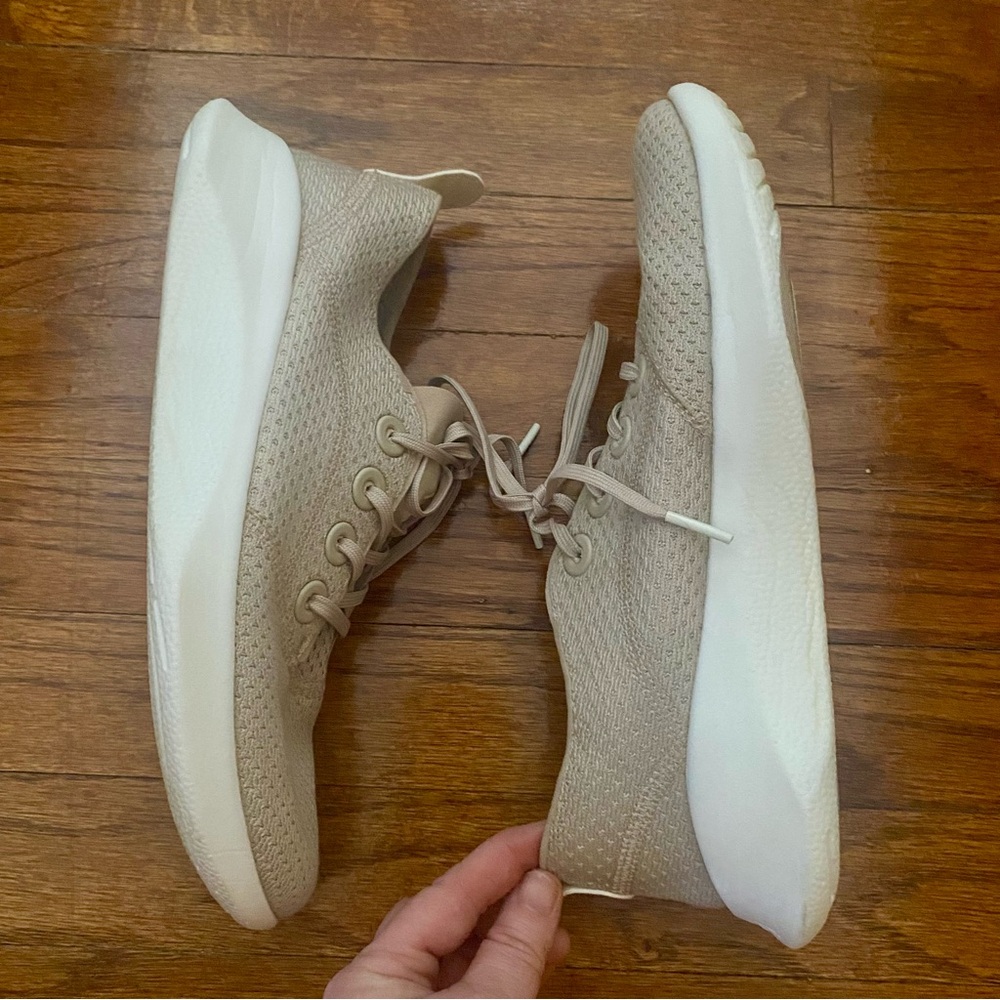 Allbirds SuperLight Tree Runners Beige Knit Sneakers - Picture 3 of 7